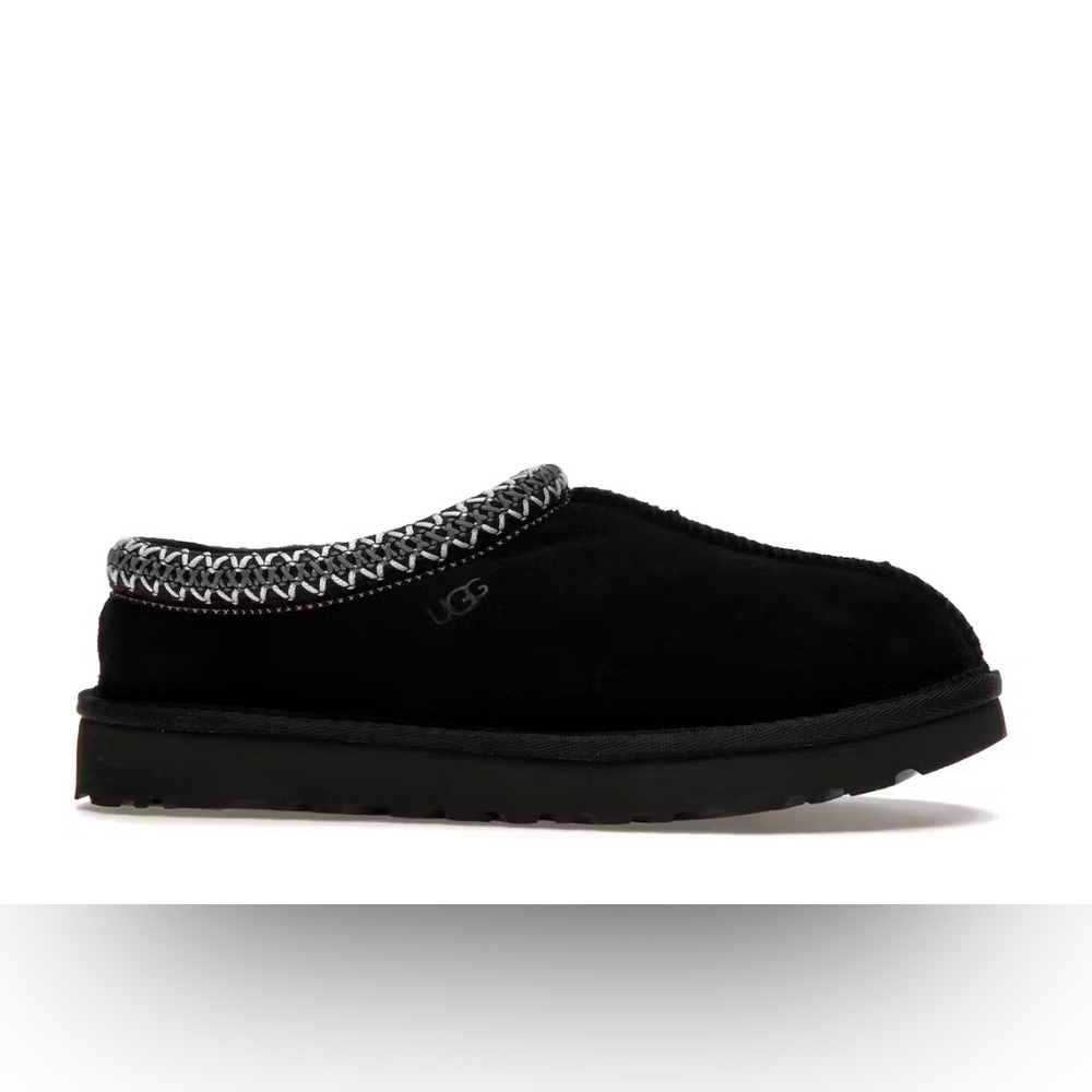 UGG Black Slippers with Gray Trim